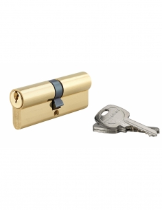 Cilindro europeo STD UNIKEY a doppia entrata 40 x 40 mm in ottone, chiave uguale, 3 chiavi – THIRARD