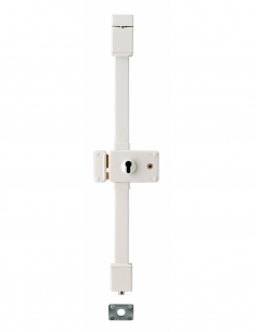 Cassa serratura HORGA, bianca, con quadro maniglia, 140 x 88 mm, sinistra – THIRARD