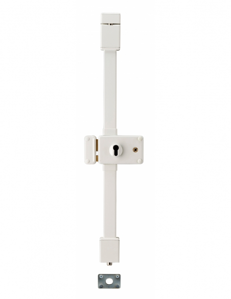 Cassa serratura HORGA, bianca, con quadro maniglia, 140 x 88 mm, sinistra – THIRARD