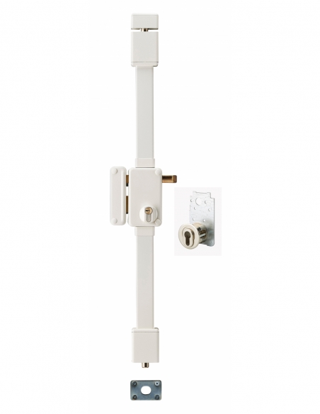 Serratura da applicare Beluga A2P* a tiraggio, sinistra, 3 punti, Transit2 30x65 mm, asse 45 mm, bianco, 4 chiavi – THIRARD