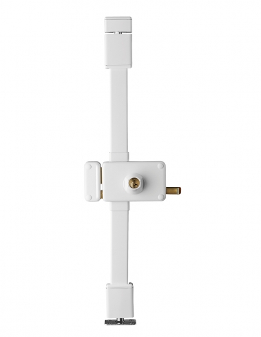 Serratura da applicare Horga a tirare, sinistra, 3 punti, Transit2 Ø23 mm, entrata 55 mm, bianca, 4 chiavi – THIRARD