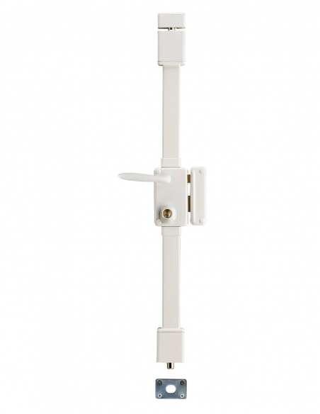 Serratura da applicare Beluga con quadro, destra, 3 punti, Ø23 mm, entrata 45 mm, bianca, 4 chiavi – THIRARD