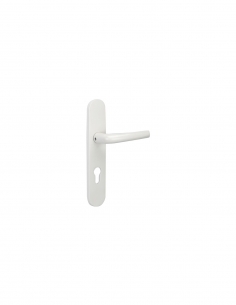 Maniglia porta placca esterna Chantilly, 7 x 125 mm, per serratura Tribando, bianca – THIRARD