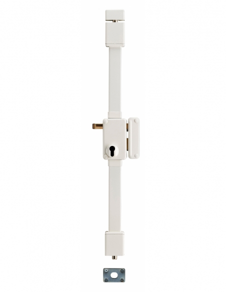 Cassa serratura da applicare Beluga a tirare, destra, 3 punti, entrata 45 mm, bianca – THIRARD