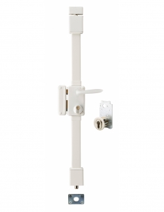 Serratura da applicare Beluga A2P* con quadro, sinistra, 3 punti, 30x65 mm, entrata 45 mm, bianca, 4 chiavi – THIRARD