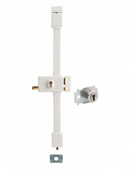 Serratura da applicare Horga A2P* a tirare, destra, 3 punti, 30x65 mm, entrata 70 mm, bianca, 4 chiavi – THIRARD