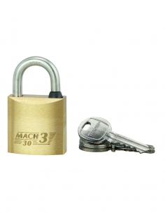 Lucchetto MACH 3 30 mm con arco in acciaio inox, 3 chiavi – THIRARD