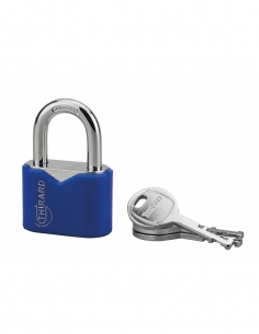 Lucchetto a chiave Ruby Color, in acciaio, per interno, arco in acciaio, 38 mm, 3 chiavi - THIRARD