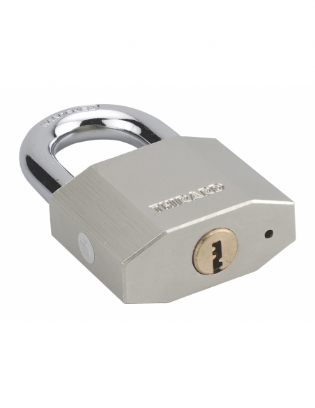 Lucchetto a chiave Octo, in acciaio, per cantiere, arco in acciaio, 40 mm, 3 chiavi - THIRARD