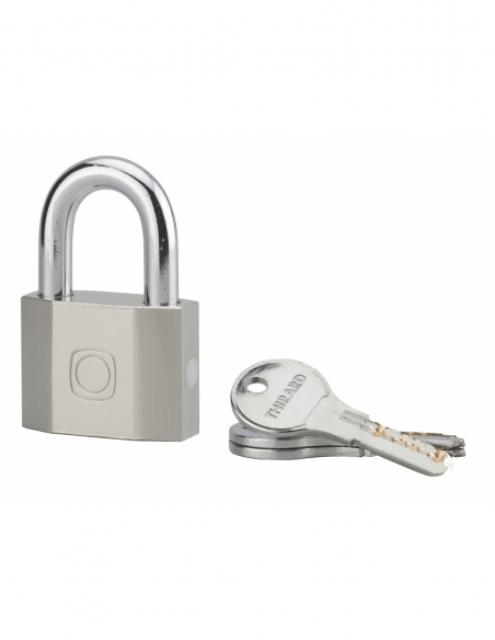 Lucchetto a chiave Octo, in acciaio, per cantiere, arco in acciaio, 50 mm, 3 chiavi - THIRARD