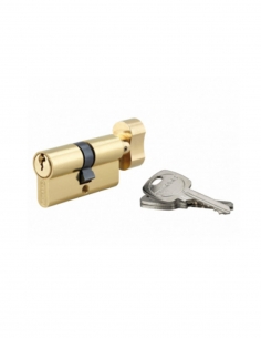 Cilindro europeo STD UNIKEY con pomolo 40 x 40 mm in ottone, chiave uguale, 3 chiavi – THIRARD