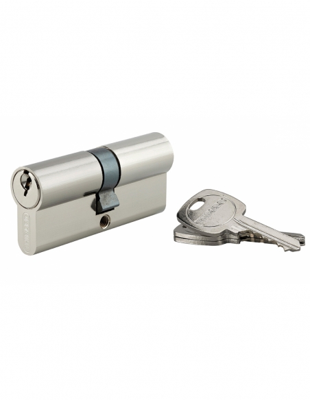 Cilindro europeo STD UNIKEY a doppia entrata 35 x 35 mm nichelato, chiave uguale, 3 chiavi – THIRARD