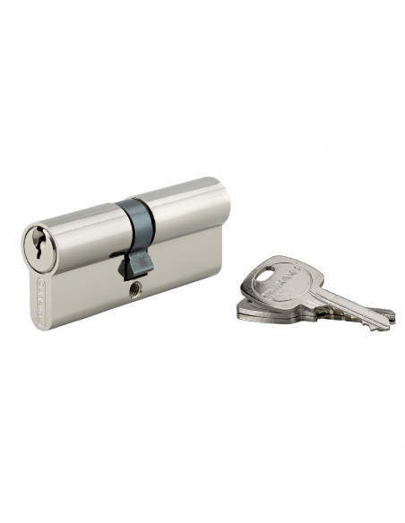 Cilindro europeo STD UNIKEY a doppia entrata 35 x 40 mm nichelato, chiave uguale, 3 chiavi – THIRARD