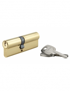 Cilindro europeo STD UNIKEY a doppia entrata 40 x 50 mm in ottone, chiave uguale, 3 chiavi – THIRARD