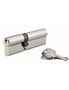 Cilindro europeo STD UNIKEY 40 x 60 mm nichelato, chiave uguale, 3 chiavi - THIRARD
