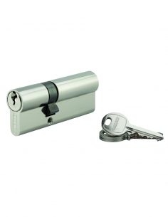 Cilindro europeo SA UNIKEY 30 x 50 mm nichelato, chiave uguale, 3 chiavi - THIRARD