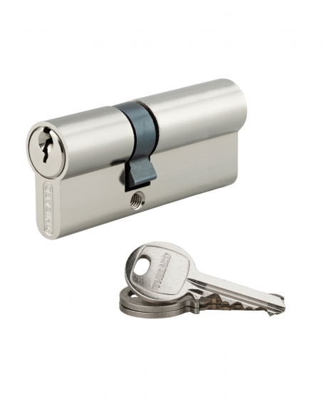 Cilindro europeo doppia entrata SA UNIKEY 30x55 mm nichelato 3 chiavi THIRARD