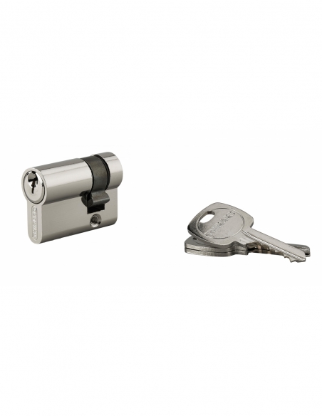 Cilindro europeo 30 x 10 mm, nottolino ESP, nichelato, 3 chiavi - THIRARD