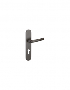 Maniglia per porta, placca esterna Chantilly, 7 x 125 mm, per serratura Tribando, marrone - THIRARD