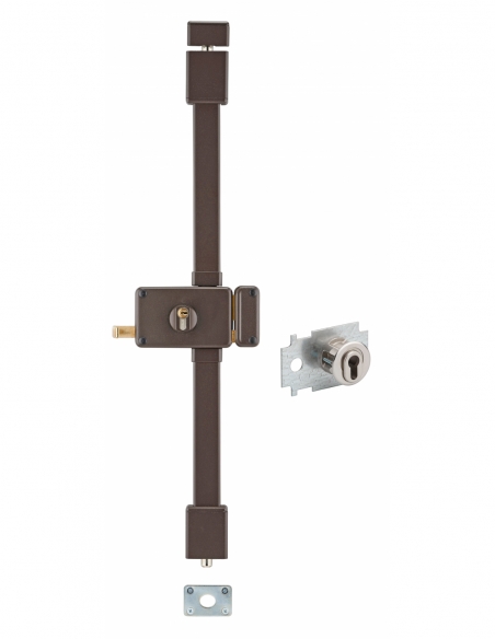 Serratura HORGA A2P*, marrone, CP Transit 2, a tirante, 88 x 140 mm, destra, 4 chiavi, per porta fino a 45 mm – THIRARD