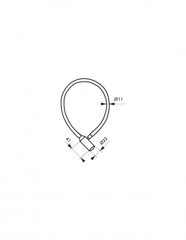 Antifurto con chiave THIRARD Twisty con cavo in acciaio, 5 mm x 0,5 m, 2 chiavi.