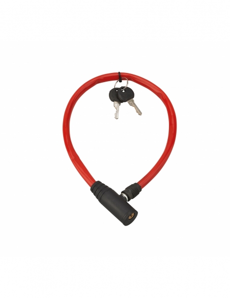 Antifurto con chiave THIRARD Twisty con cavo in acciaio, 5 mm x 0,5 m, 2 chiavi.