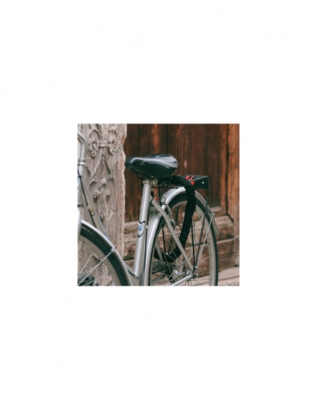 Catena THIRARD Loops in acciaio rivestita in nylon, per bici, moto e barriere, 1,2 m, nera.