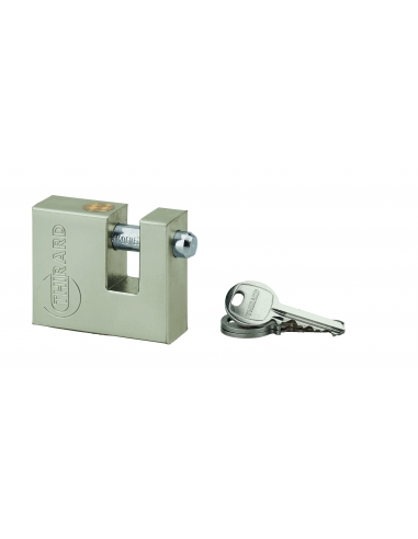RECT LUCCHETTO IN OTTONE 50 ACCIAIO SH