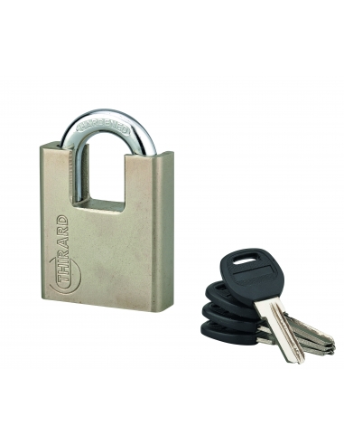 QUADRA lucchetto 60MM ANELLO NICKEL PLACCATO