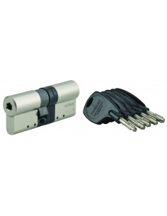 Cilindro europeo Cobra 2+ 33 x 43 mm, nichelato, 5 chiavi – THIRARD