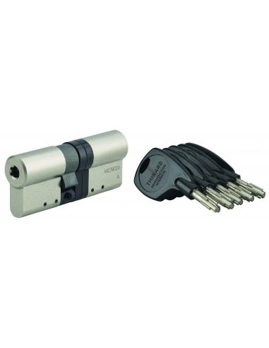 Cilindro europeo Cobra 2+ 33 x 43 mm, nichelato, 5 chiavi – THIRARD