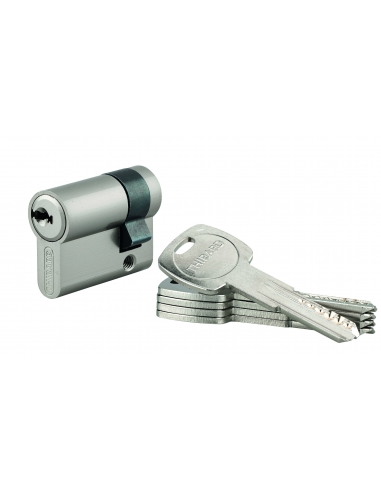 Semicilindro europeo TRAFIC 6 30 x 10 mm, nichelato, 5 chiavi – THIRARD