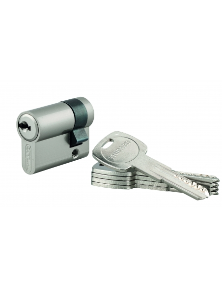 Semicilindro europeo TRAFIC 6 30 x 10 mm, nichelato, 5 chiavi – THIRARD