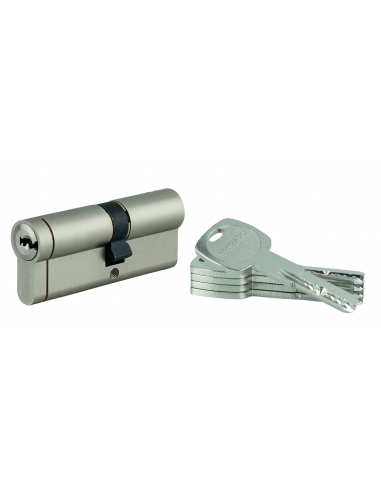 Cilindro europeo Transit 1, 35 x 45 mm, nichelato, 5 chiavi lunghe – THIRARD