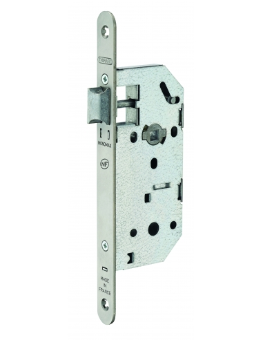 Serratura MONOMAX NF con scrocco, asse 40 mm, frontale inox, senza incontro, conf. indivisibile 25 pz – THIRARD