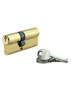 Cilindro europeo SA UNIKEY 30 x 40 mm in ottone, chiave uguale, 3 chiavi, vite 50 mm - THIRARD