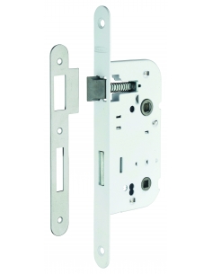 Serratura asse 50 mm per chiusura WC, cassa spessore 10 mm, bianca V/BR, confezione indivisibile 50 pz – THIRARD