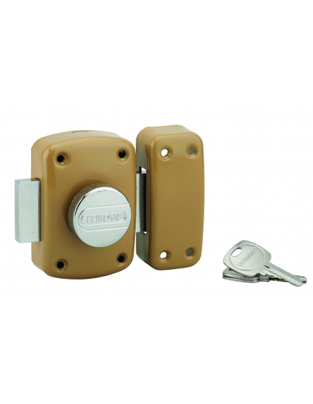 Chiavistello 2310 con pomolo e cilindro Ø 23 x 45 mm, 3 chiavi, confezione 002030 – THIRARD
