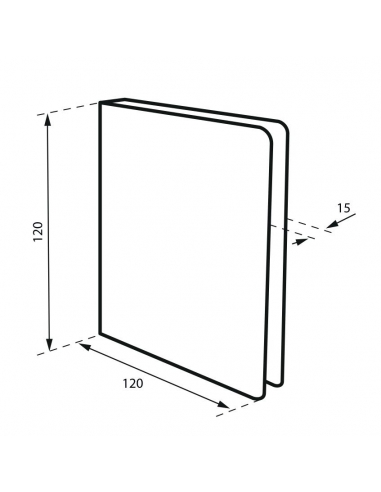 Pittogramma freccia 45° in basso a destra in acciaio inox spazzolato 120 x 120 mm – THIRARD