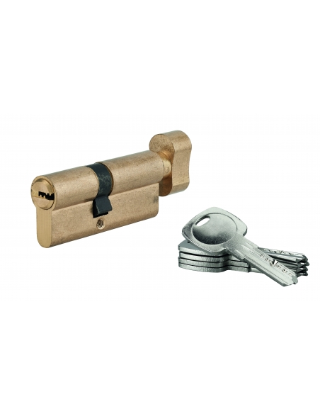 Cilindro europeo 5G BT 40 x 30 mm, finitura ottone, 5 chiavi reversibili – THIRARD