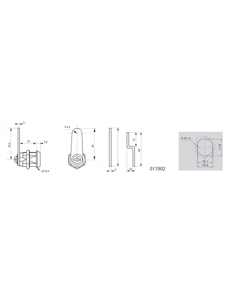 Serratura a camma per spessore massimo 24 mm – THIRARD