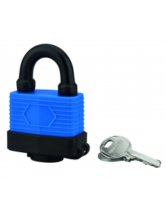 Lucchetto in acciaio 50 mm con rivestimento PVC colorato, 2 chiavi – THIRARD