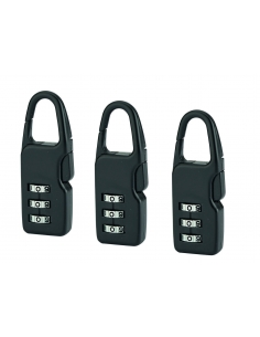 Set di 3 lucchetti neri con arco regolabile – THIRARD