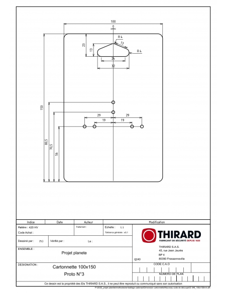 Vista aggiuntiva 2 di Lucchetto SATURN con combinazione modificabile – THIRARD