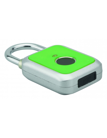 Vista aggiuntiva 2 di Lucchetto biometrico a impronta digitale, verde – THIRARD