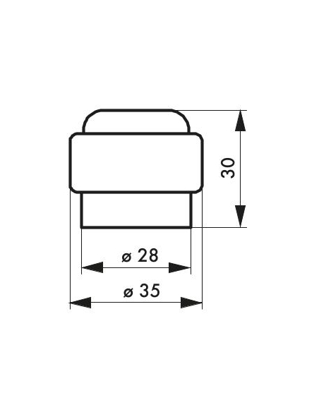 Fermaporta da pavimento Ø 35 mm in plastica – THIRARD