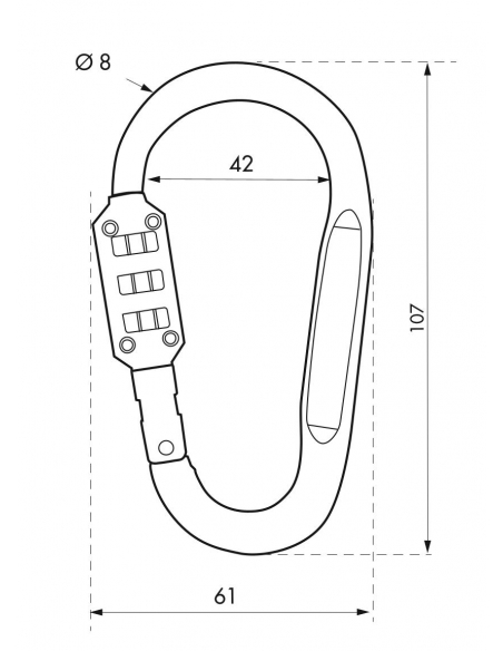 Vista aggiuntiva 1 di Moschettone FUNNY con combinazione modificabile – THIRARD