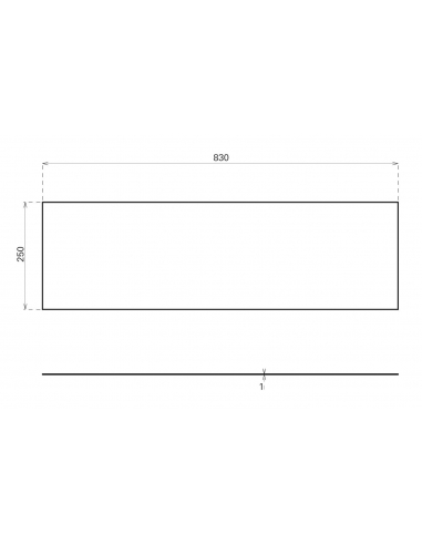 Piastra adesiva per parte inferiore porta in acciaio inox, 250 x 830 mm – THIRARD