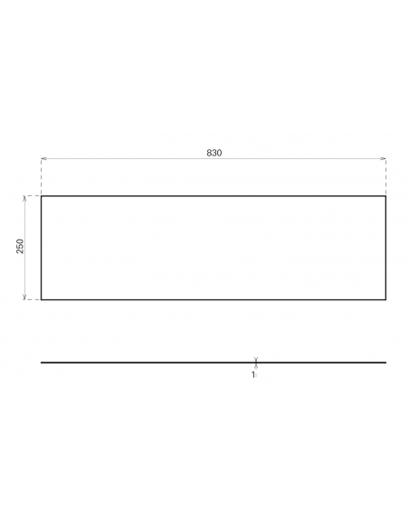 Piastra adesiva per parte inferiore porta in acciaio inox, 250 x 830 mm – THIRARD