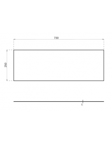 Piastra adesiva per parte inferiore porta in acciaio inox, 250 x 730 mm – THIRARD
